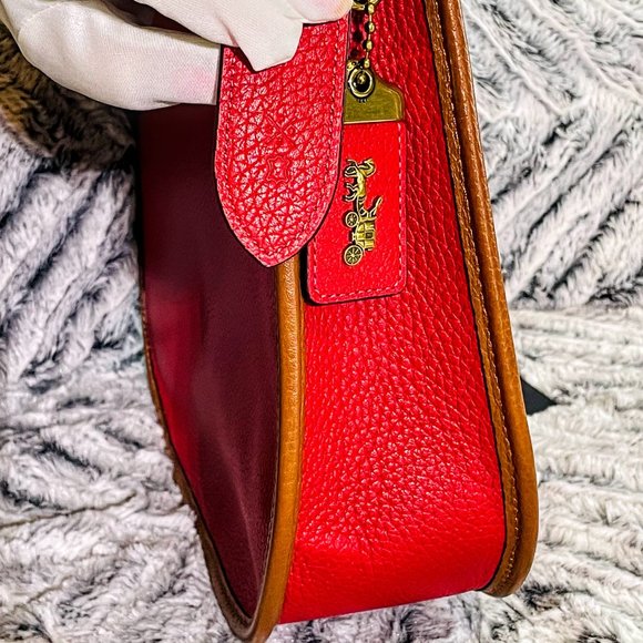 BNWT - COACH 1941 EMERY CROSSBODY IN BRASS/RED APPLE MULTI COLORBLOCK (688) - Picture 3 of 12